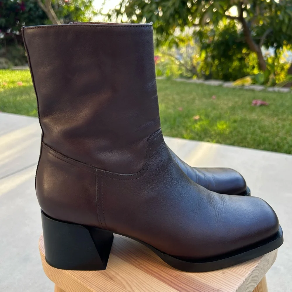 Labucq Joan Boot Leather Ankle Boots: Size 40, Cocoa Brown - Picture 5 of 10